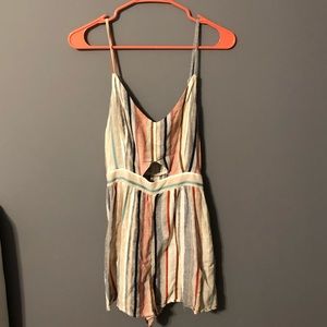 AE striped romper with cutout
